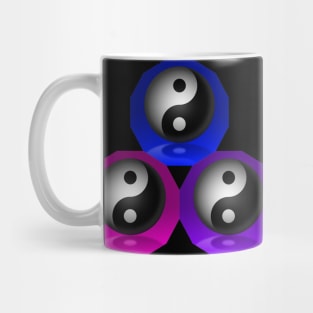 Yin Yang Triangle - Blue, Purple and Pink Mug